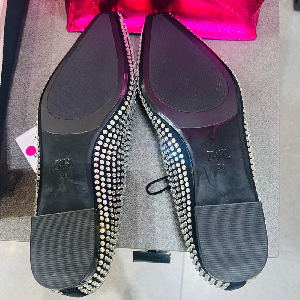 Zara slip on shoes with stones